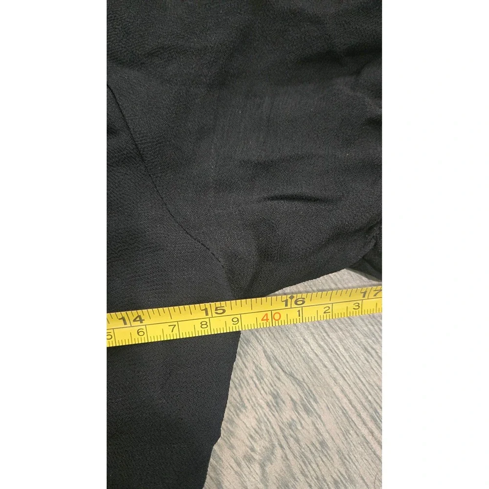 Reformation Black Corset Top Sheer Puff Sleeve Smocked Back Sweetheart Neck 4